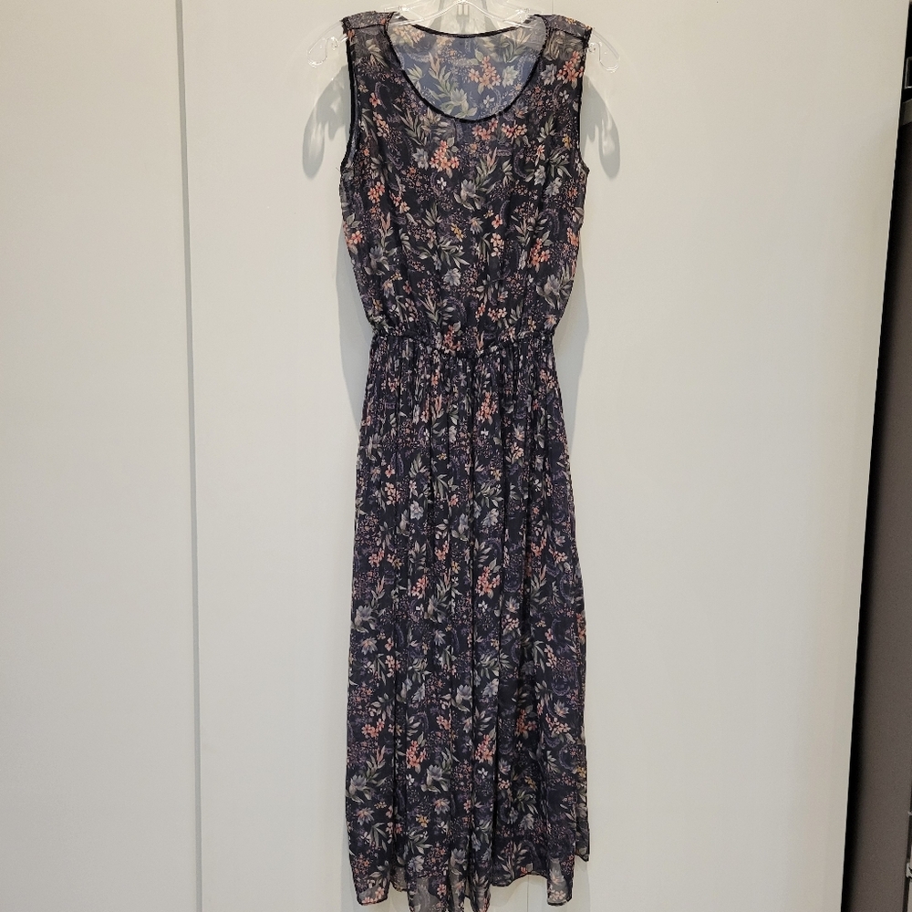 Vintage Floral Sleeveless Dress